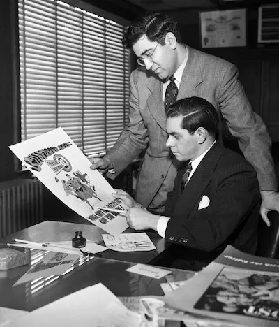 Jerry Siegel and Joe Shuster, 1942