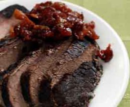 Brisket Braised with Pomegranate Onion Confit