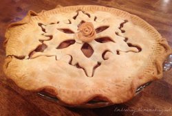 Decorated Classic Fall Apple Pie