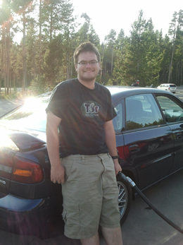 Filling the tank at Yellowstone
