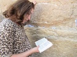 Our daughter at the Kotel