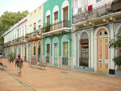 The formerly predominately Jewish neighborhood on Reus Street in Montevideo