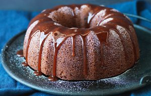 Spiced Bundt Cake with Apple Caramel Sauce