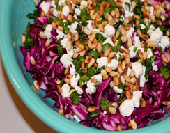 Nutty Cole Slaw and Feta Cheese Salad