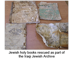 Jewish bookos rescued as part of the Iraqi Jewish Archive