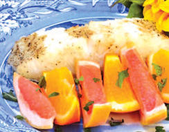 Fresh Sea Bass with Grapefruit Relish