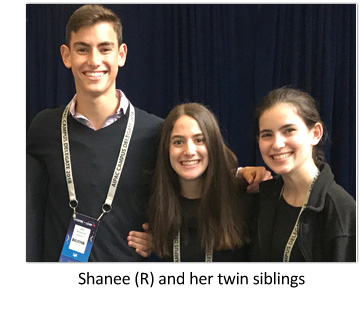 Shanee with twin siblings