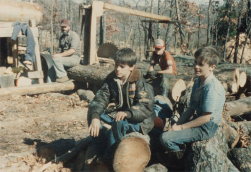 Chapter 4: The boys with their father at the sawmill