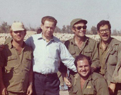 Zev Wolfson with Israeli soldiers