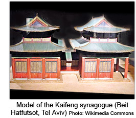 Model of the Kaifeng synagoge (Beit Hatfusot, Tel Aviv)      Photo: Wikimedia Commons