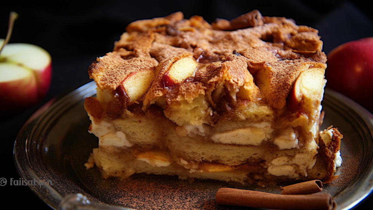 Apple Cinnamon Challah Kugel-image