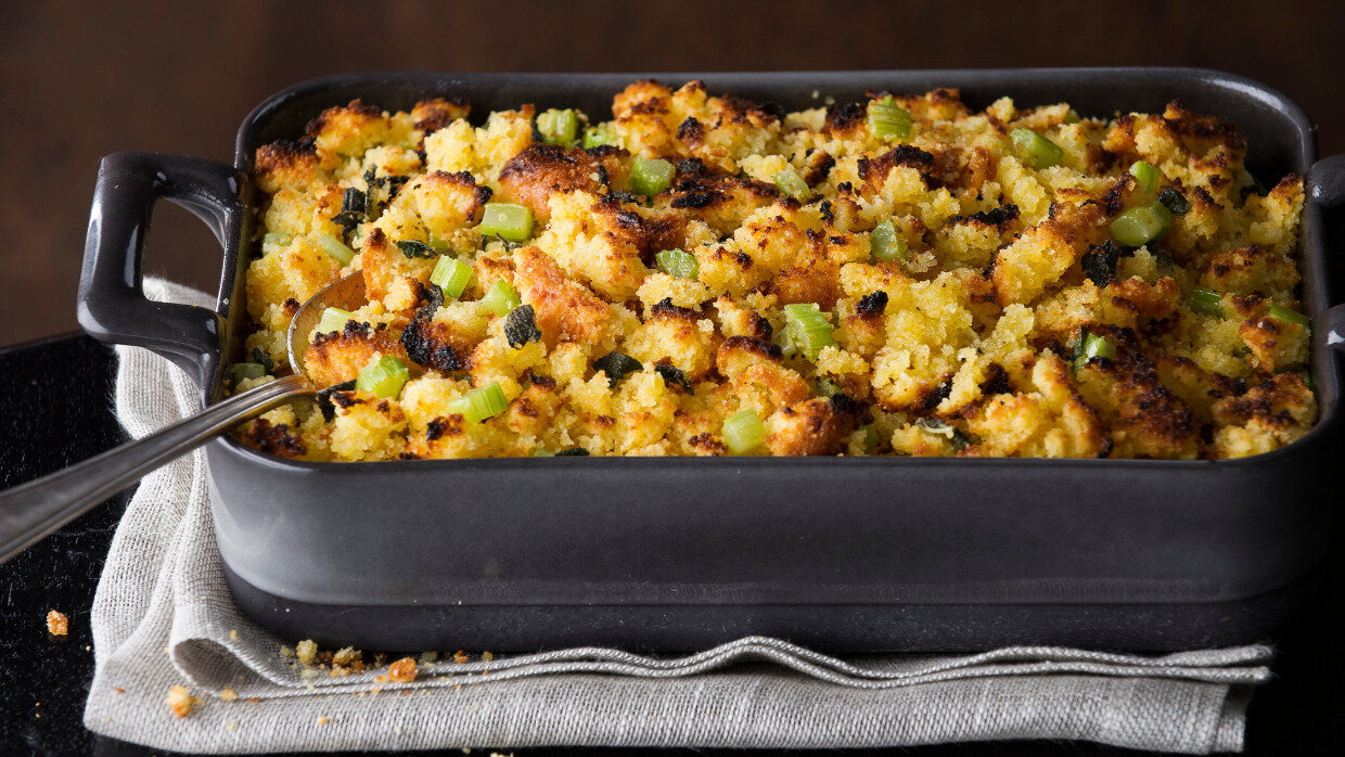 Challah Stuffing with Mushrooms Aish